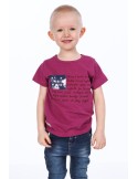 Boy\'s T-shirt with inscriptions, purple NDZ4446 - Online store - Boutique